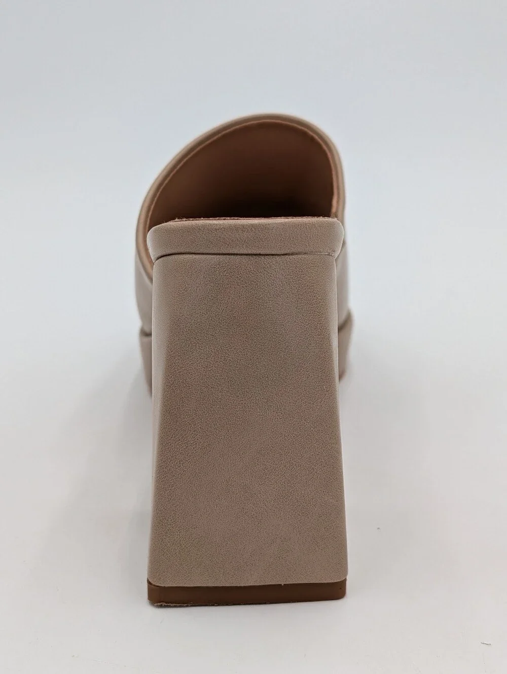 CCOCCI Sz 8.5 Doris Natural/Taupe Platform Heeled Sandals Y2K Block Heels